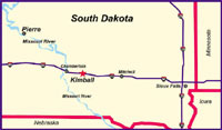 South Dakota map